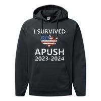 I Survived Apush 20232024 For Students Teacher Performance Fleece Hoodie