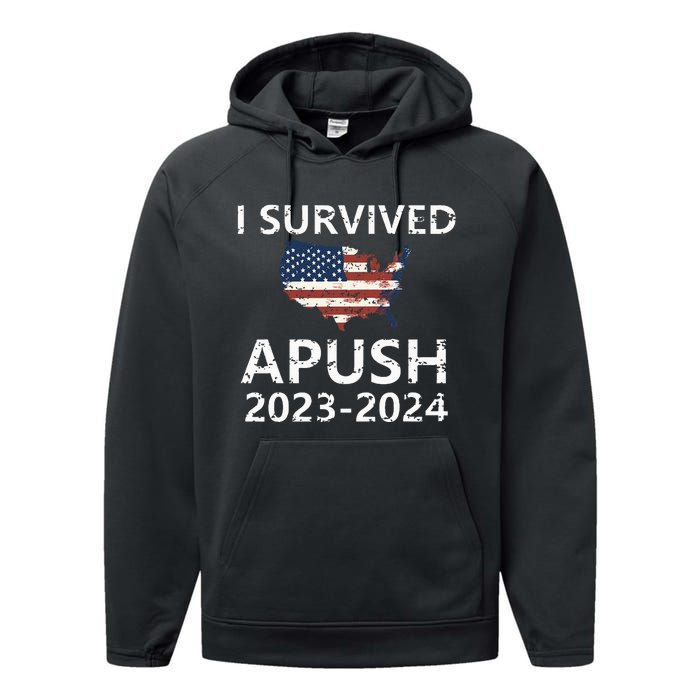 I Survived Apush 20232024 For Students Teacher Performance Fleece Hoodie