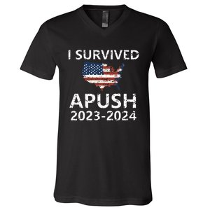 I Survived Apush 20232024 For Students Teacher V-Neck T-Shirt