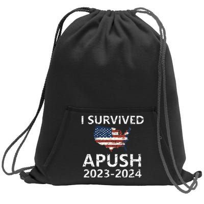 I Survived Apush 20232024 For Students Teacher Sweatshirt Cinch Pack Bag