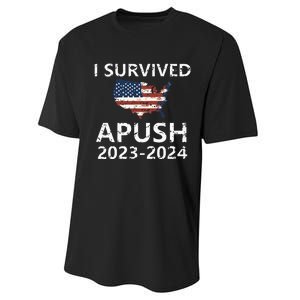 I Survived Apush 20232024 For Students Teacher Performance Sprint T-Shirt