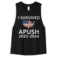 I Survived Apush 20232024 For Students Teacher Women's Racerback Cropped Tank