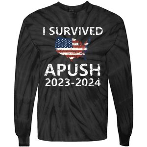 I Survived Apush 20232024 For Students Teacher Tie-Dye Long Sleeve Shirt