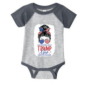 Im Still A Trump Girl I Make No Apologies Trump 2024 Infant Baby Jersey Bodysuit