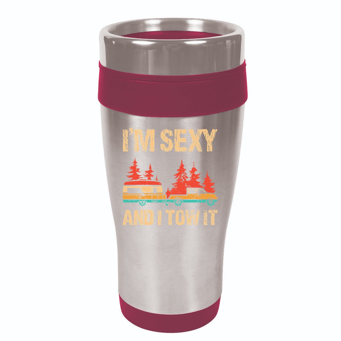 IM Sexy And I Tow It Bigfoot Camp Trees Hike Hiking Camping 16oz Travel Tumbler