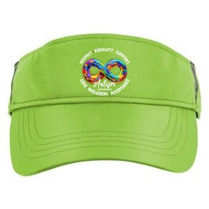 Infinity Symbol Autism Awareness Respect Equality Support Gift Adult Drive Performance Visor