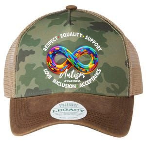 Infinity Symbol Autism Awareness Respect Equality Support Gift Legacy Tie Dye Trucker Hat