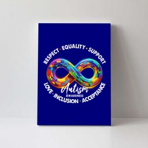 Infinity Symbol Autism Awareness Respect Equality Support Gift Canvas