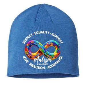 Infinity Symbol Autism Awareness Respect Equality Support Gift Sustainable Beanie