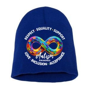 Infinity Symbol Autism Awareness Respect Equality Support Gift Short Acrylic Beanie