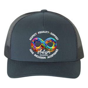 Infinity Symbol Autism Awareness Respect Equality Support Gift Yupoong Adult 5-Panel Trucker Hat