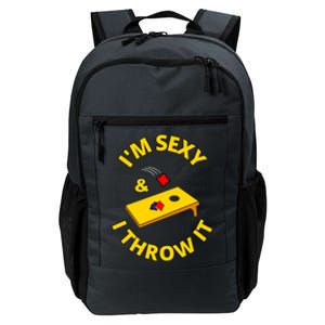 I'm Sexy And I Throw It Cornhole Bean Bag Sacks Corn Hole Premium Daily Commute Backpack