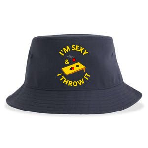 I'm Sexy And I Throw It Cornhole Bean Bag Sacks Corn Hole Premium Sustainable Bucket Hat