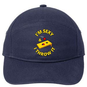 I'm Sexy And I Throw It Cornhole Bean Bag Sacks Corn Hole Premium 7-Panel Snapback Hat