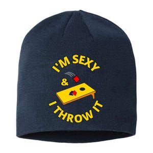 I'm Sexy And I Throw It Cornhole Bean Bag Sacks Corn Hole Premium Sustainable Beanie