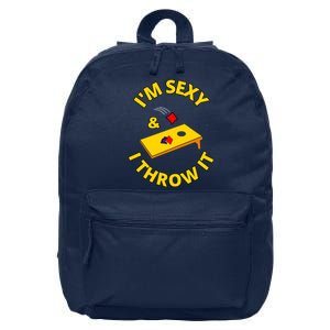 I'm Sexy And I Throw It Cornhole Bean Bag Sacks Corn Hole Premium 16 in Basic Backpack