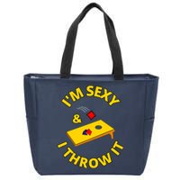 I'm Sexy And I Throw It Cornhole Bean Bag Sacks Corn Hole Premium Zip Tote Bag