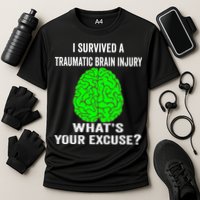 I Survived A Traumatic Brain Injury Whats Your Excuse Performance Shirt