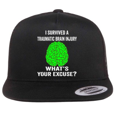 I Survived A Traumatic Brain Injury Whats Your Excuse Flatbill Hat