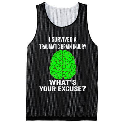 I Survived A Traumatic Brain Injury Whats Your Excuse Mesh Reversible Basketball Jersey Tank