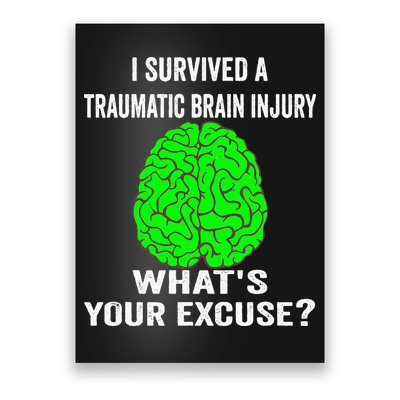 I Survived A Traumatic Brain Injury Whats Your Excuse Poster