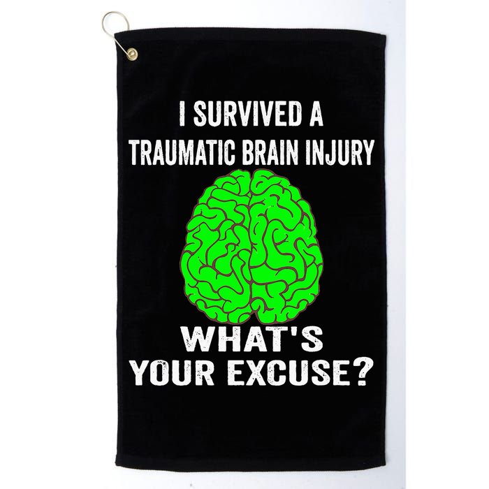 I Survived A Traumatic Brain Injury Whats Your Excuse Golf Towel