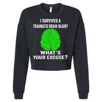 I Survived A Traumatic Brain Injury Whats Your Excuse Cropped Pullover Crew