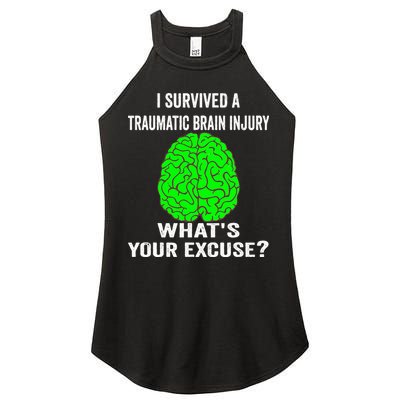 I Survived A Traumatic Brain Injury Whats Your Excuse Women's Perfect Tri Rocker Tank