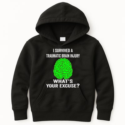 I Survived A Traumatic Brain Injury Whats Your Excuse Kids Hoodie