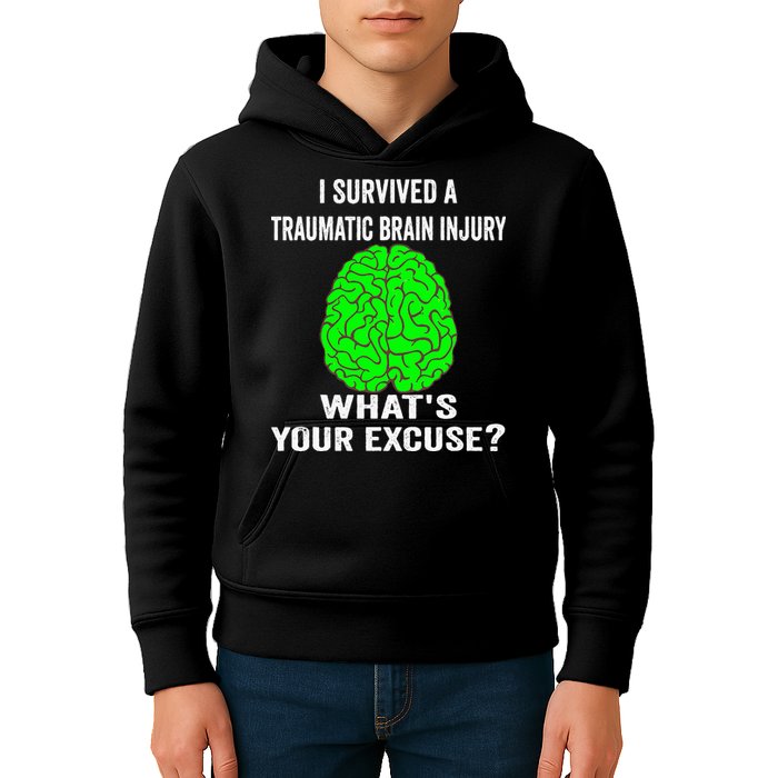 I Survived A Traumatic Brain Injury Whats Your Excuse Kids Hoodie