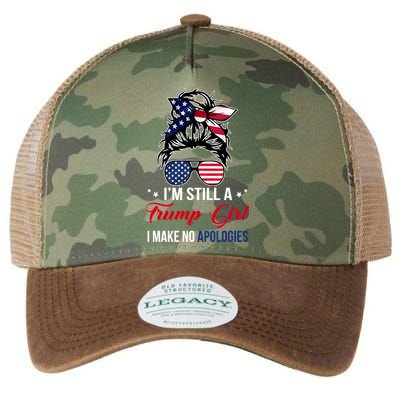 I'm Still A Trump Girl I Make No Apologies Legacy Tie Dye Trucker Hat