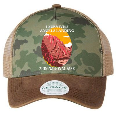I Survived Angels Landing Hike Zion National Park Utah Legacy Tie Dye Trucker Hat