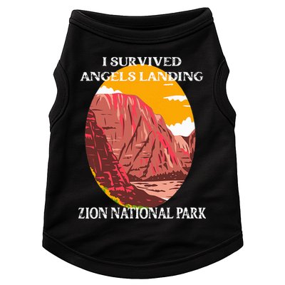 I Survived Angels Landing Hike Zion National Park Utah Doggie Tank
