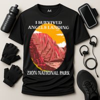I Survived Angels Landing Hike Zion National Park Utah Cooling Performance Crew T-Shirt