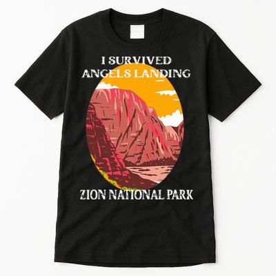 I Survived Angels Landing Hike Zion National Park Utah Tall T-Shirt
