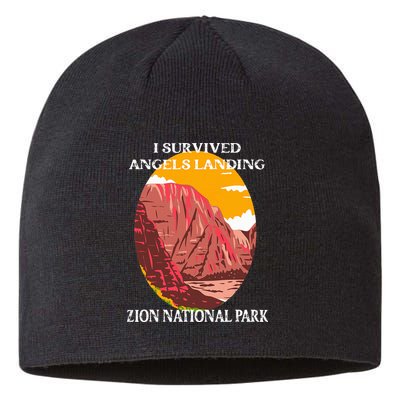 I Survived Angels Landing Hike Zion National Park Utah Sustainable Beanie