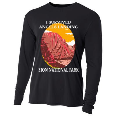 I Survived Angels Landing Hike Zion National Park Utah Cooling Performance Long Sleeve Crew