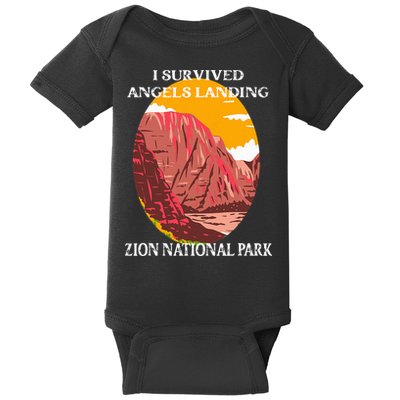 I Survived Angels Landing Hike Zion National Park Utah Baby Bodysuit
