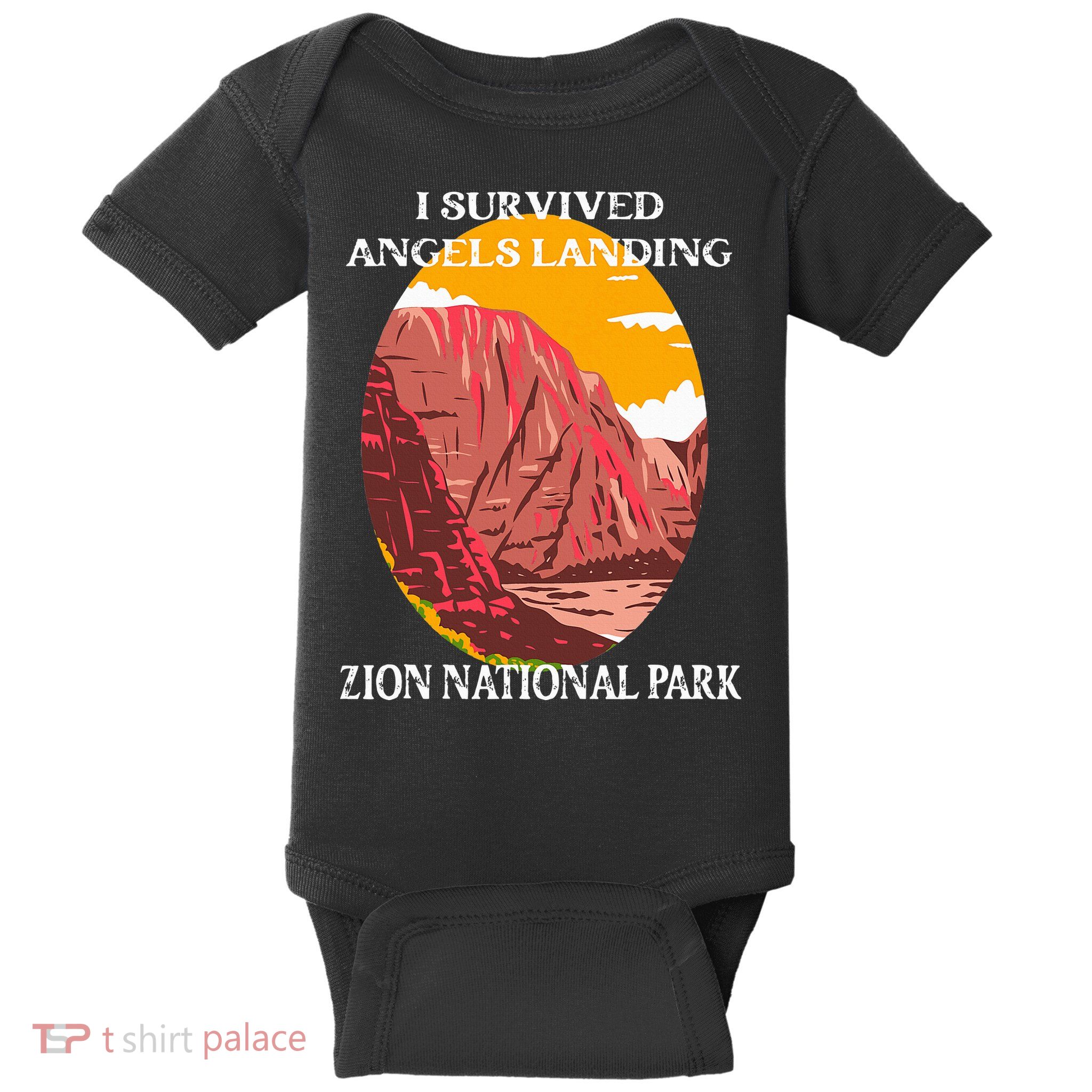 I Survived Angels Landing Hike Zion National Park Utah Baby Bodysuit