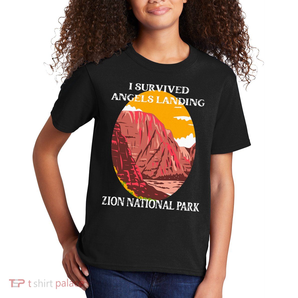 I Survived Angels Landing Hike Zion National Park Utah Kids T-Shirt