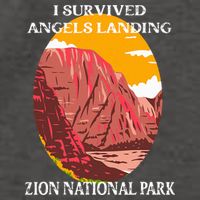 I Survived Angels Landing Hike Zion National Park Utah Vector Backpack