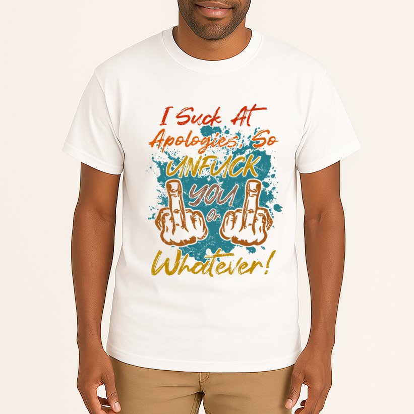 I Suck At Apologies Funny Sarcastic Sarcasm Sassy Saying Tall T-Shirt