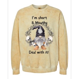 Im Short And Mouth Deal With It Gomes Ghost Halloween Raglan Colorblast Crewneck Sweatshirt