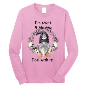 Im Short And Mouth Deal With It Gomes Ghost Halloween Raglan Long Sleeve Shirt