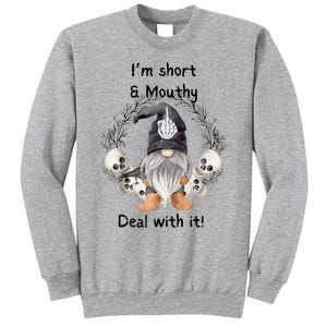 Im Short And Mouth Deal With It Gomes Ghost Halloween Raglan Sweatshirt