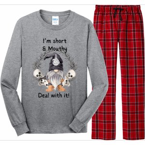 Im Short And Mouth Deal With It Gomes Ghost Halloween Raglan Long Sleeve Pajama Set