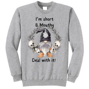 Im Short And Mouth Deal With It Gomes Ghost Halloween Raglan Tall Sweatshirt