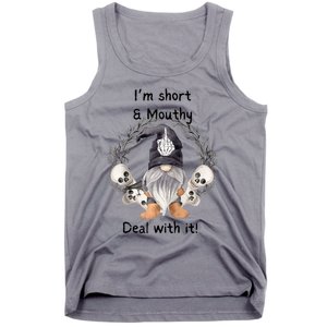 Im Short And Mouth Deal With It Gomes Ghost Halloween Raglan Tank Top