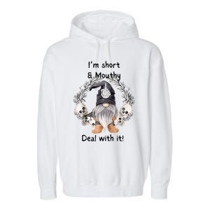 Im Short And Mouth Deal With It Gomes Ghost Halloween Raglan Garment-Dyed Fleece Hoodie