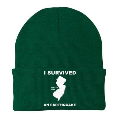 I Survived An Earthquake April 5th 2024 Knit Cap Winter Beanie